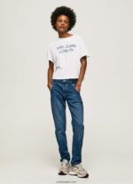 mujer vaqueros Carey de tiro medio holgados Pepe Jeans 44JTZ86 mezclilla