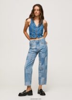 mujer vaqueros dover de tiro alto Pepe Jeans 44JTZ88 mezclilla