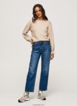 mujer vaqueros Dover de tiro alto y corte holgado Pepe Jeans 44JTZ83 mezclilla