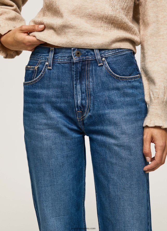 mujer vaqueros Dover de tiro alto y corte holgado Pepe Jeans 44JTZ83 mezclilla - Imagen 3