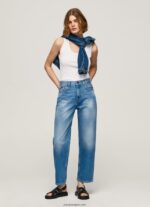 mujer vaqueros Dover de tiro alto y corte holgado Pepe Jeans 44JTZ84 mezclilla