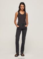 mujer vaqueros gen de tiro medio con corte regular Pepe Jeans 44JTZ26 mezclilla