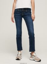 mujer vaqueros gen de tiro medio recto Pepe Jeans 44JTZ4 mezclilla - Imagen 2