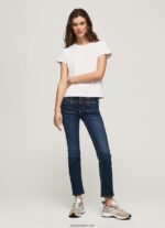 mujer vaqueros gen de tiro medio recto Pepe Jeans 44JTZ4 mezclilla