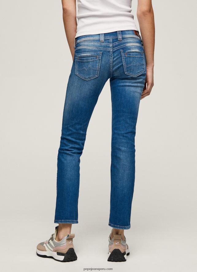 mujer vaqueros gen de tiro medio recto Pepe Jeans 44JTZ6 mezclilla - Imagen 4