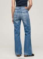 mujer vaqueros harper con tiro alto y corte acampanado Pepe Jeans 44JTZ64 mezclilla - Imagen 3