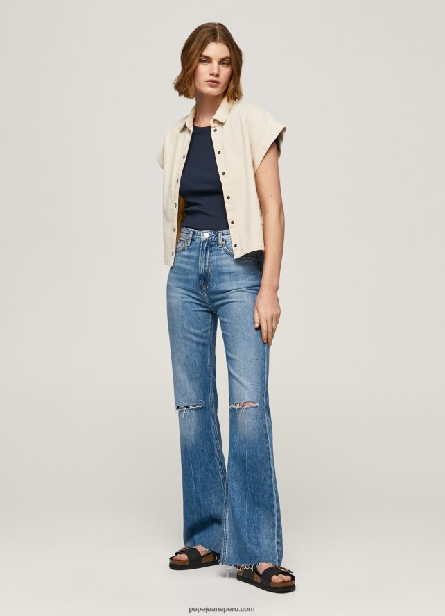 mujer_vaqueros_harper_con_tiro_alto_y_corte_acampanado_pepe_jeans_44jtz64_mezclilla.jpg mujer vaqueros harper con tiro alto y corte acampanado Pepe Jeans 44JTZ64 mezclilla - Imagen 1