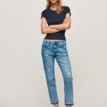 mujer vaqueros jolie de tiro medio con corte regular Pepe Jeans 44JTZ29 mezclilla