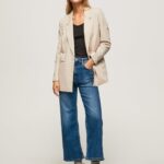 mujer vaqueros Lexa Sky de talle alto y ancho Pepe Jeans 44JTZ91 mezclilla