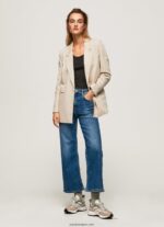 mujer vaqueros Lexa Sky de talle alto y ancho Pepe Jeans 44JTZ91 mezclilla
