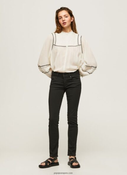 mujer vaqueros New Brooke de corte regular con cintura media Pepe Jeans 44JTZ7 mezclilla