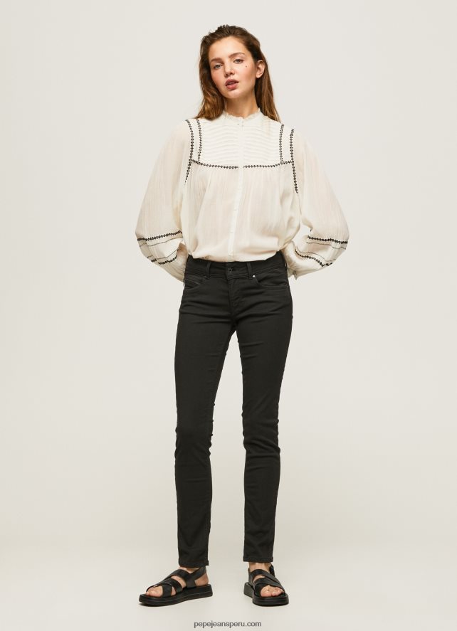 mujer vaqueros New Brooke de corte regular con cintura media Pepe Jeans 44JTZ7 mezclilla - Imagen 1