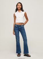 mujer vaqueros pimlico regular fit de cintura media Pepe Jeans 44JTZ36 mezclilla