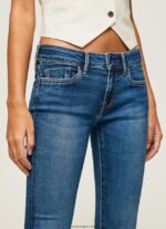 mujer vaqueros pitillo de tiro medio Pepe Jeans 44JTZ71 mezclilla - Imagen 3