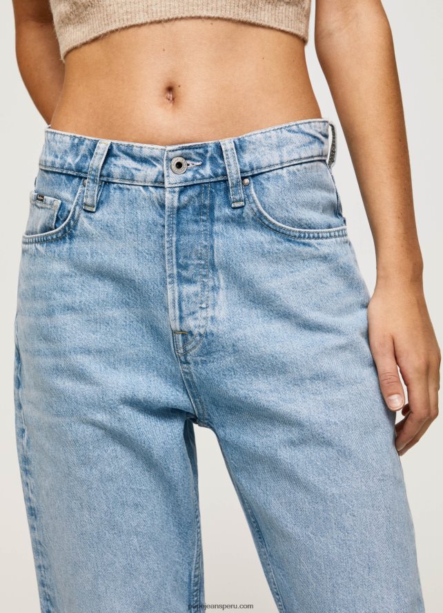 mujer vaqueros robyn de talle alto y corte regular Pepe Jeans 44JTZ16 mezclilla - Imagen 3