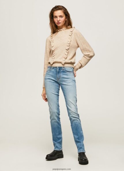 mujer vaqueros slim de talle alto Grace Pepe Jeans 44JTZ67 mezclilla