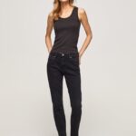 mujer vaqueros violetas de talle alto Pepe Jeans 44JTZ92 mezclilla