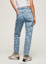 mujer vaqueros violetas de tiro alto holgados Pepe Jeans 44JTZ77 mezclilla - Imagen 4