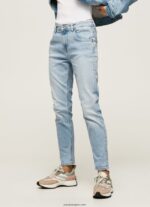 mujer vaqueros violetas de tiro alto holgados Pepe Jeans 44JTZ85 mezclilla - Imagen 2
