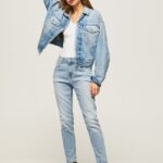 mujer vaqueros violetas de tiro alto holgados Pepe Jeans 44JTZ85 mezclilla