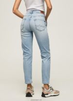 mujer vaqueros violetas de tiro alto holgados Pepe Jeans 44JTZ85 mezclilla - Imagen 4