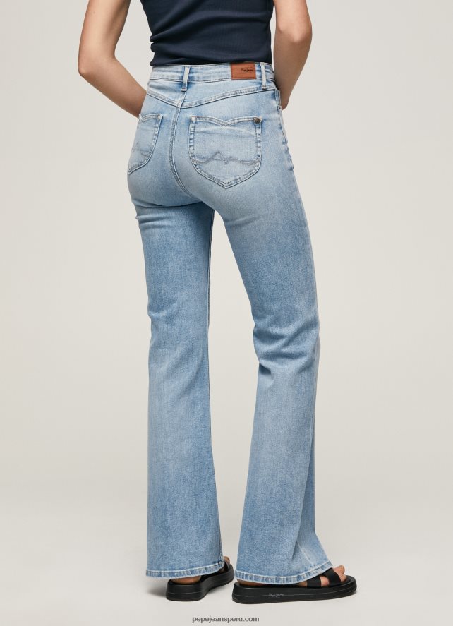 mujer vaqueros willa de talle alto y corte acampanado Pepe Jeans 44JTZ59 mezclilla - Imagen 4