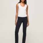 mujer venus jeans rectos de talle bajo de venus Pepe Jeans 44JTZ298 negro