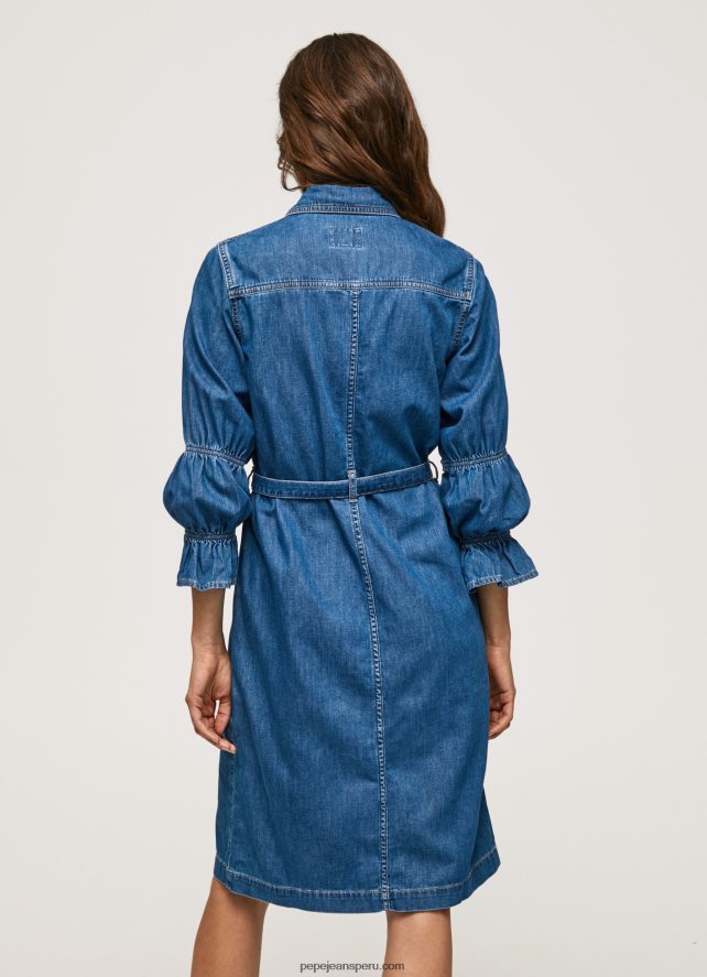 mujer vestido camisero corto de mezclilla Pepe Jeans 44JTZ101 mezclilla - Imagen 4
