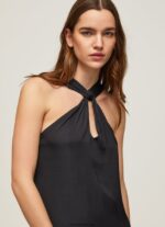mujer vestido casey de raso liso Pepe Jeans 44JTZ186 negro - Imagen 3