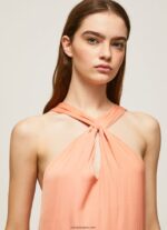 mujer vestido casey de raso liso Pepe Jeans 44JTZ187 durazno - Imagen 3