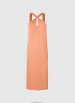 mujer vestido casey de raso liso Pepe Jeans 44JTZ187 durazno - Imagen 5