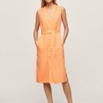 mujer vestido con cuello de solapa Pepe Jeans 44JTZ212 durazno