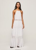 mujer vestido con detalles bordados Pepe Jeans 44JTZ219 blanco - Imagen 2