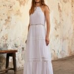 mujer vestido con detalles bordados Pepe Jeans 44JTZ219 blanco