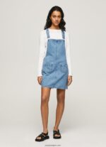 mujer vestido con peto de mezclilla Pepe Jeans 44JTZ162 mezclilla - Imagen 2