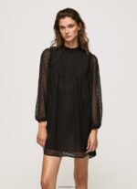 mujer vestido corto con estampado de lunares Pepe Jeans 44JTZ207 negro - Imagen 2