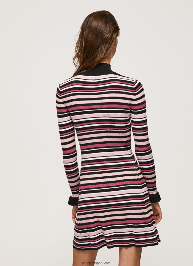 mujer vestido corto tejido a rayas Pepe Jeans 44JTZ174 multi - Imagen 4