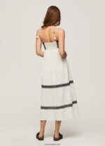 mujer vestido de algodón bordado Pepe Jeans 44JTZ189 mousse - Imagen 4