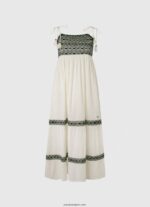 mujer vestido de algodón bordado Pepe Jeans 44JTZ189 mousse - Imagen 5