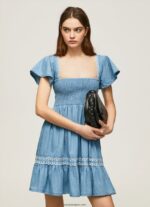 mujer vestido de mezclilla bordado Pepe Jeans 44JTZ164 azul