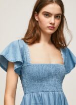 mujer vestido de mezclilla bordado Pepe Jeans 44JTZ164 azul - Imagen 3