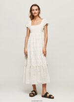 mujer vestido de perialgodón Pepe Jeans 44JTZ217 blanco - Imagen 2
