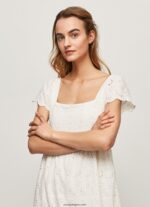 mujer vestido de perialgodón Pepe Jeans 44JTZ217 blanco - Imagen 3