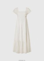 mujer vestido de perialgodón Pepe Jeans 44JTZ217 blanco - Imagen 5