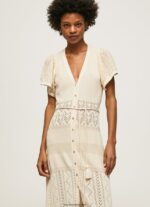 mujer vestido de punto fino faye Pepe Jeans 44JTZ151 suero de la leche - Imagen 4