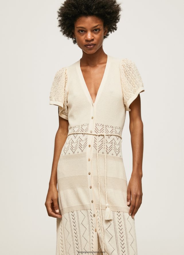 mujer vestido de punto fino faye Pepe Jeans 44JTZ151 suero de la leche - Imagen 4