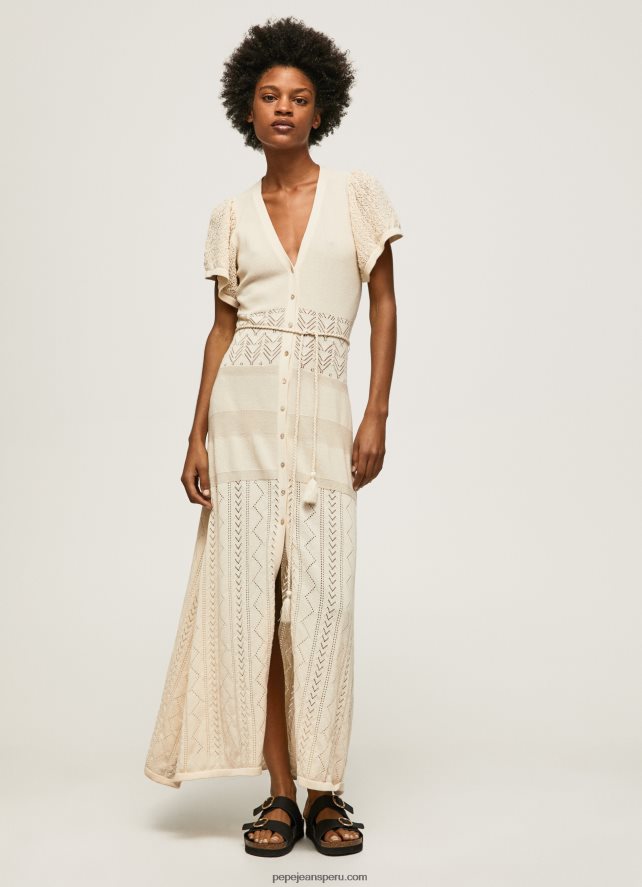 mujer vestido de punto fino faye Pepe Jeans 44JTZ151 suero de la leche - Imagen 5