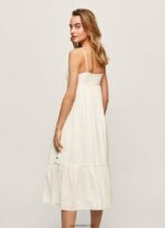 mujer vestido dobby de algodón puro Pepe Jeans 44JTZ221 blanco - Imagen 4