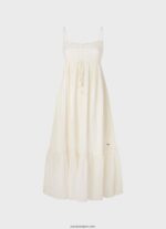 mujer vestido dobby de algodón puro Pepe Jeans 44JTZ221 blanco - Imagen 5