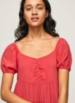 mujer vestido fluido Pepe Jeans 44JTZ150 estudio rojo - Imagen 3